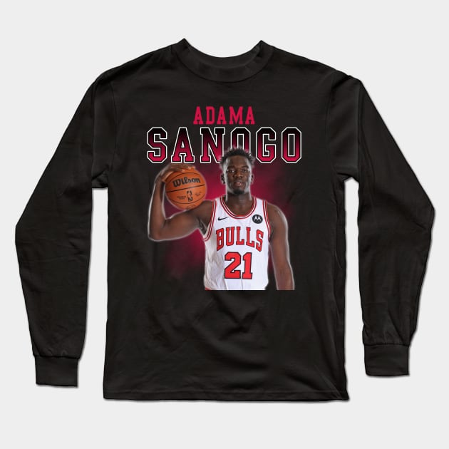 Adama Sanogo Long Sleeve T-Shirt by Bojes Art